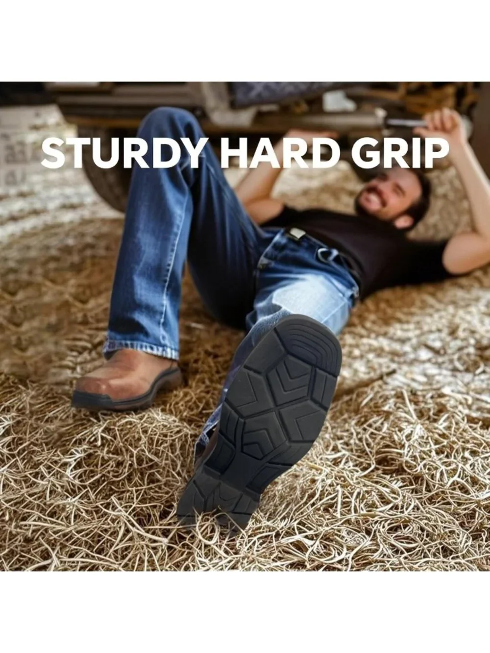 Steel Toe Cowboy Work Boots for Men | Safety Square Toe Western Style Footwear